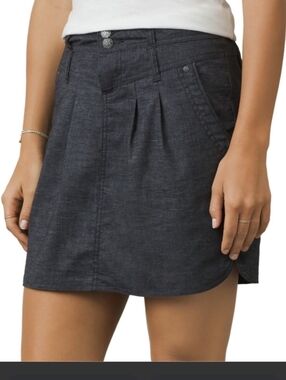 Prana Charcoal Hemp Blend Skirt Size 4